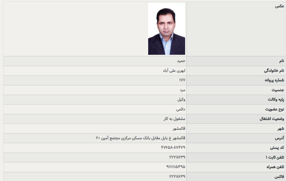 احمد ابهری علی آباد وکیل
