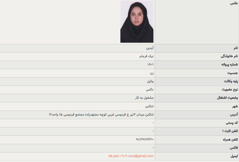 آیدین نیک فرجام وکیل