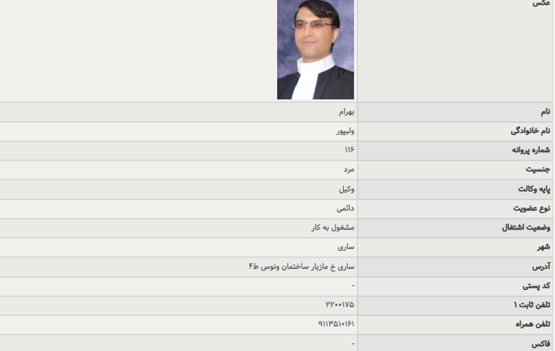 بهرام ولیپور وکیل