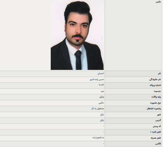 احسان حسن زاده اندی وکیل
