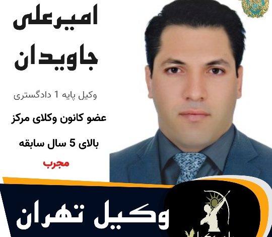 امیر علی جاویدان⚖️وکیل تهران