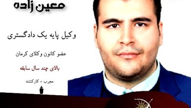 سید امیررسول معین زاده وکیل کرمان