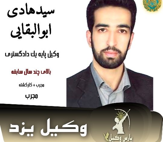 سید هادی ابوالبقایی وکیل کیفری یزد