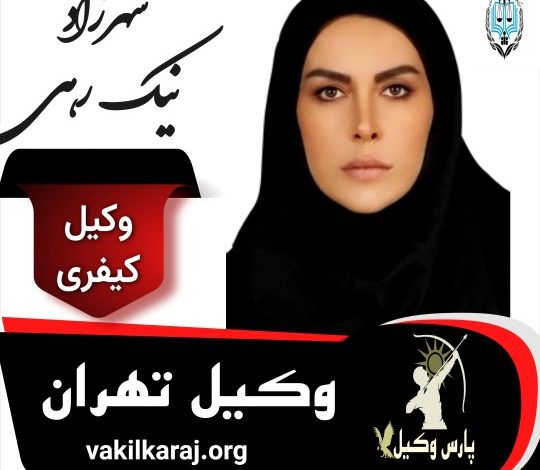 شهرزاد نیک رهی وکیل کیفری تهران