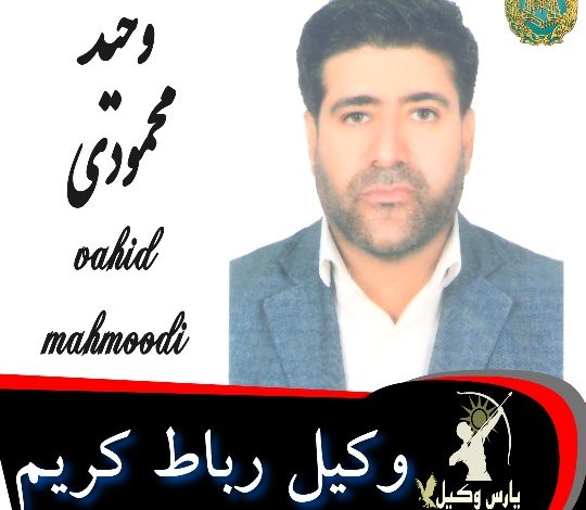 وحید محمودی وکیل رباط کریم