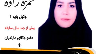 خدیجه حمزه زاده⚖️وکیل فریدونکنار