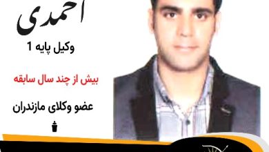 مجتبی احمدی⚖️وکیل فریدونکنار