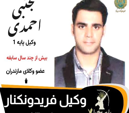 مجتبی احمدی⚖️وکیل فریدونکنار