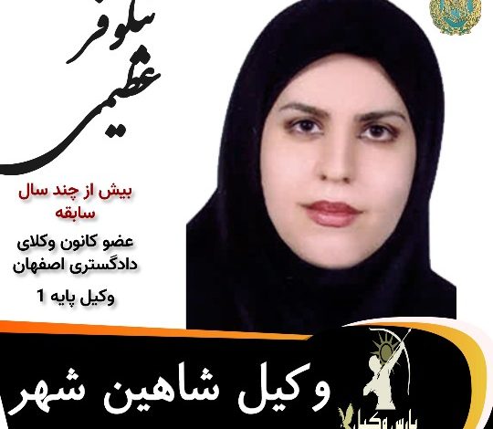 نیلوفر عظیمی وکیل شاهین شهر