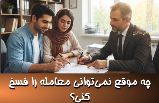 چه موقع نمی‌توانی معامله را فسخ کنی؟