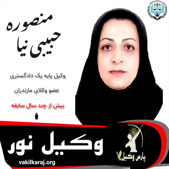 منصوره حبیبی نیا وکیل نور